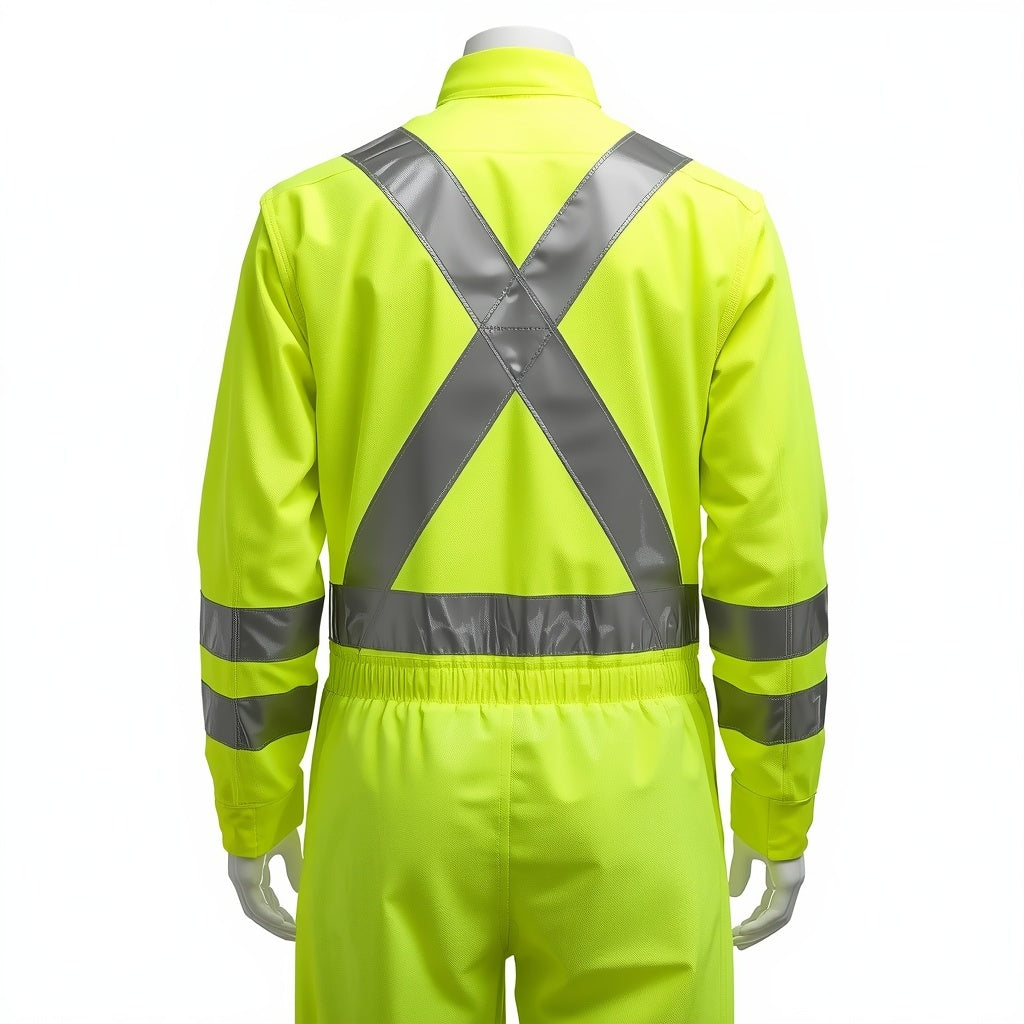 High-Visibility (Hi-Vis) Class 3 Waterproof Safety Coverall