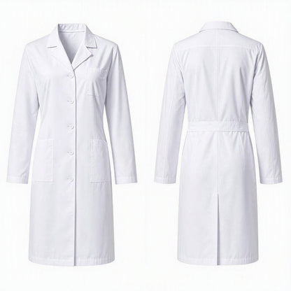 Professional Unisex White Lab Coat (Hospital & Laboratory Uniform)