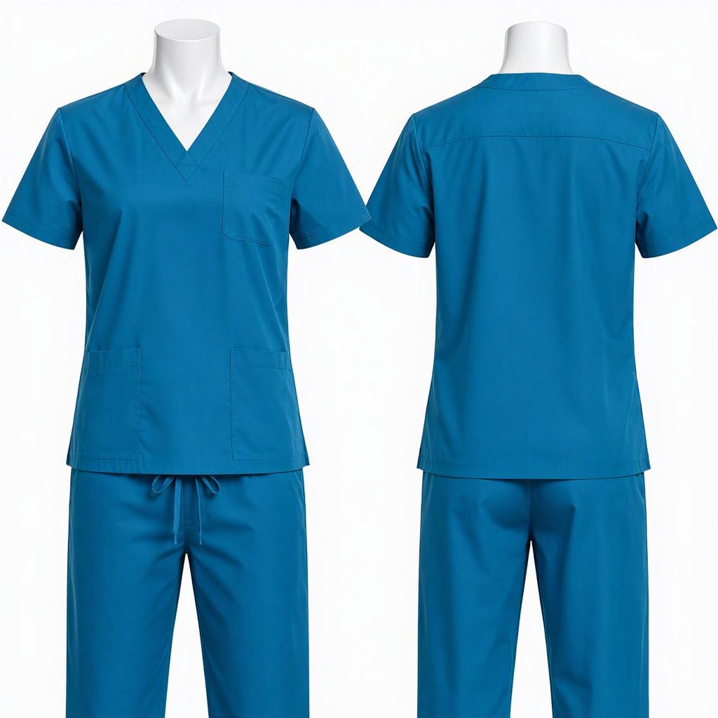 Premium Breathable V-Neck Medical Scrubs (Set for Doctors & Nurses)