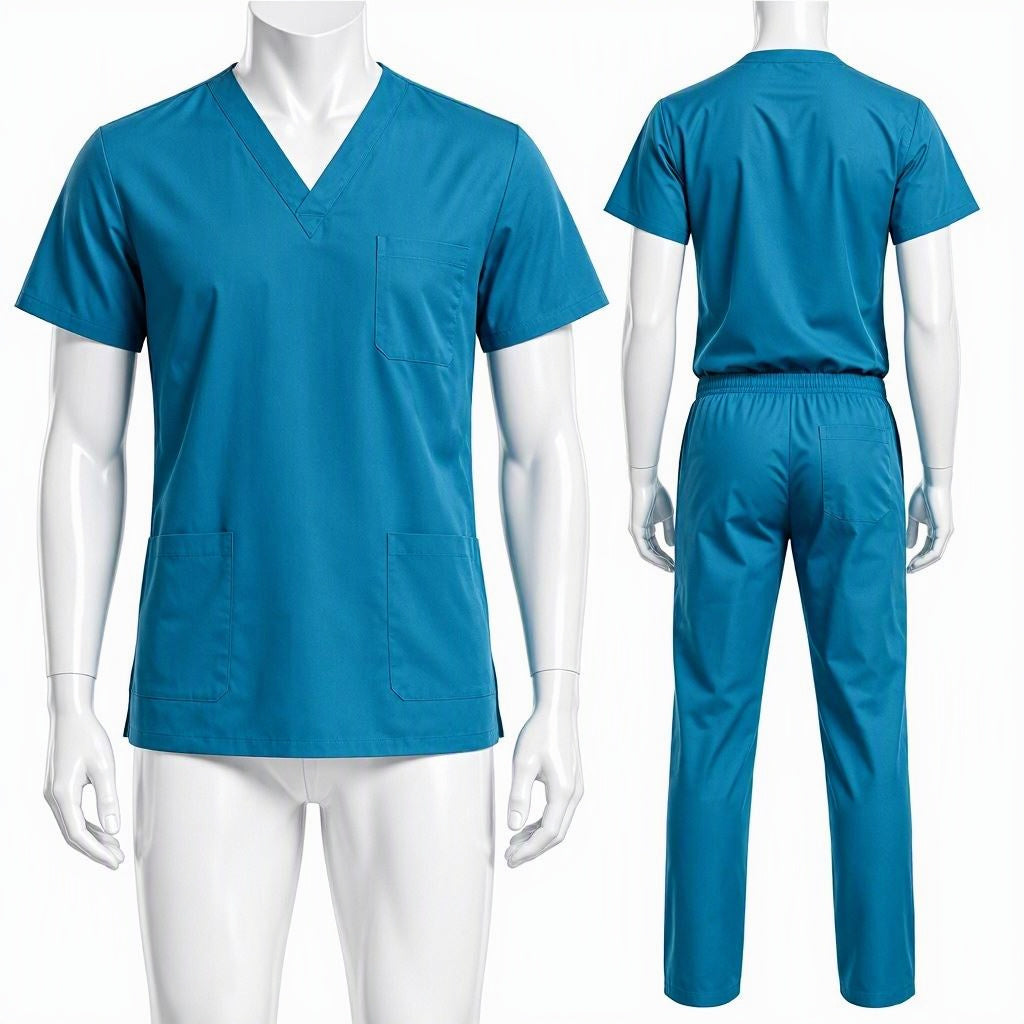 Premium Breathable V-Neck Medical Scrubs (Set for Doctors & Nurses)