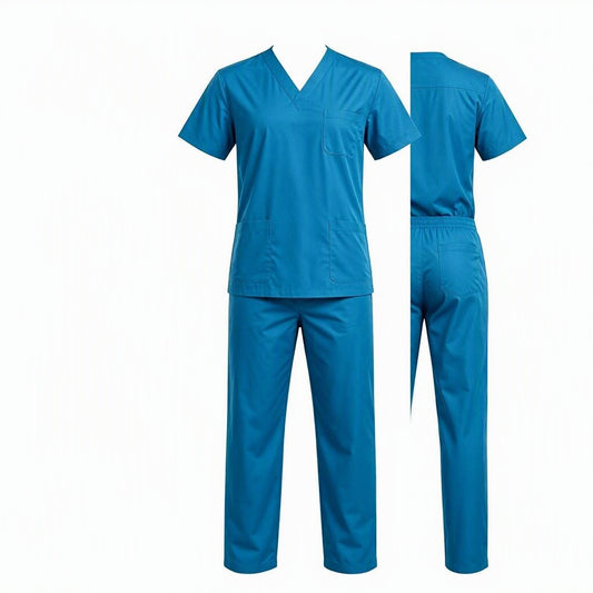 Premium Breathable V-Neck Medical Scrubs (Set for Doctors & Nurses)