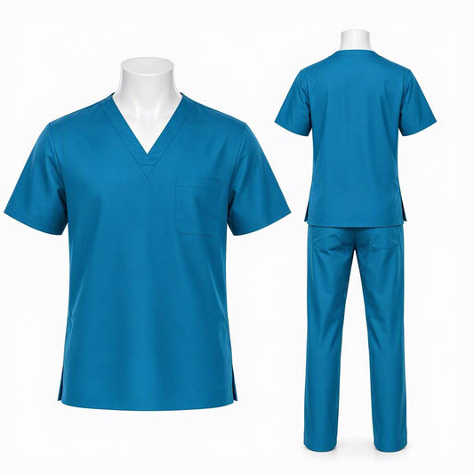 Premium Breathable V-Neck Medical Scrubs (Set for Doctors & Nurses)