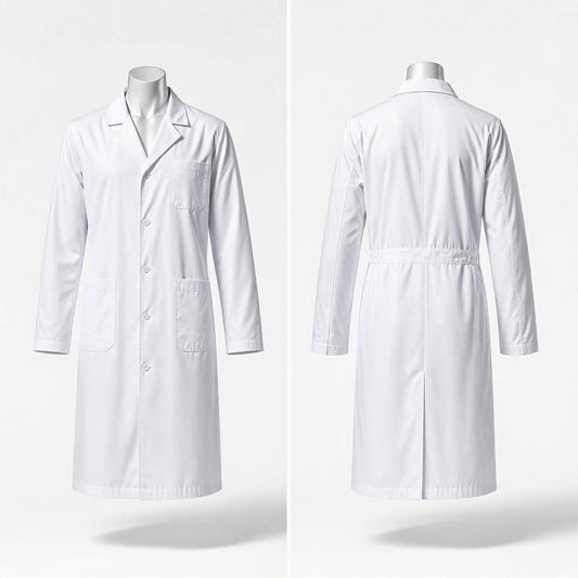 Professional Unisex White Lab Coat (Hospital & Laboratory Uniform)