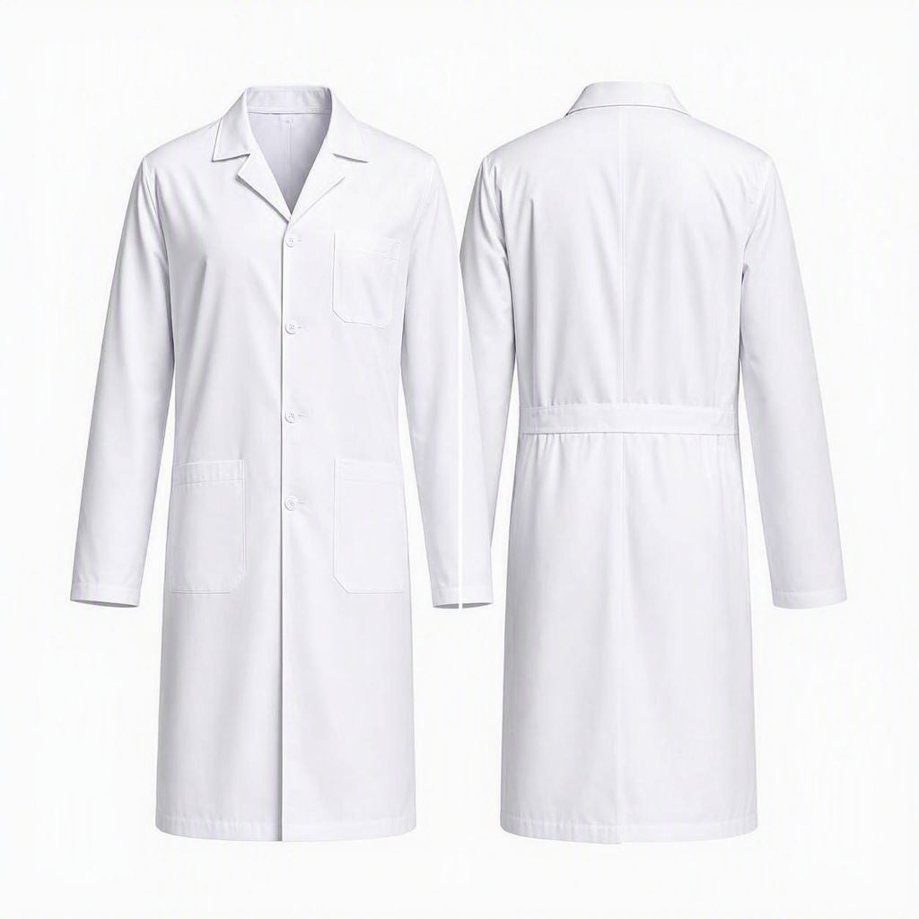 Professional Unisex White Lab Coat (Hospital & Laboratory Uniform)