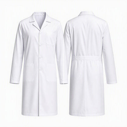 Professional Unisex White Lab Coat (Hospital & Laboratory Uniform)