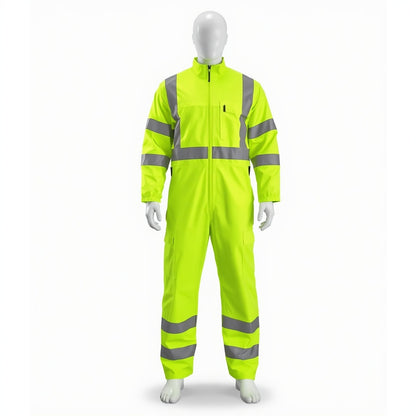 High-Visibility (Hi-Vis) Class 3 Waterproof Safety Coverall