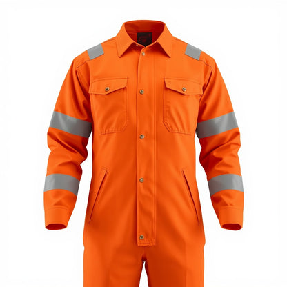 Heavy-Duty Flame-Resistant (FR) Anti-Static Safety Coverall