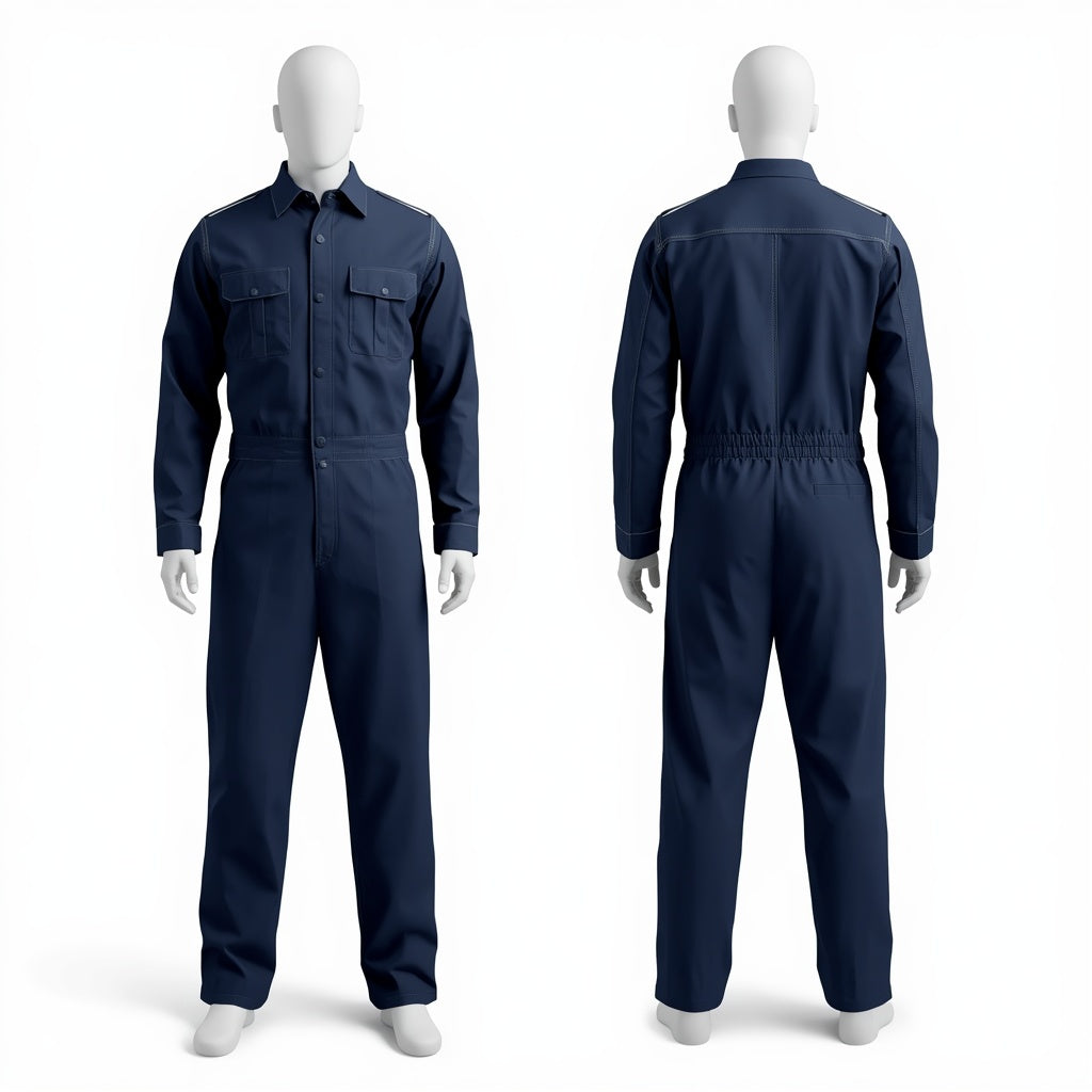 Premium Cotton Industrial Coverall / Durable Boiler Suit