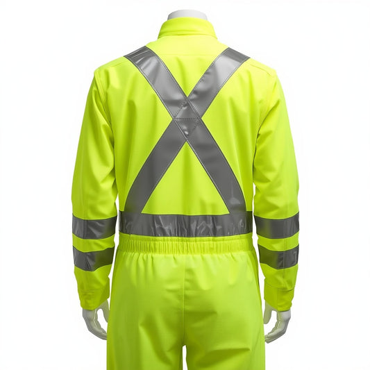High-Visibility (Hi-Vis) Class 3 Waterproof Safety Coverall