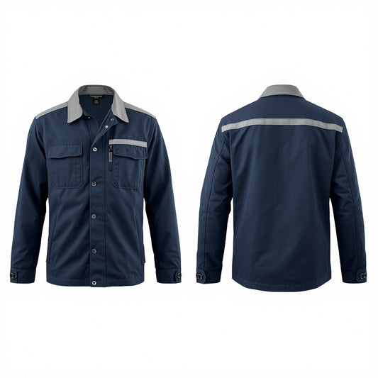 Premium Canvas Industrial Work Jacket (Durable Utility Outerwear)